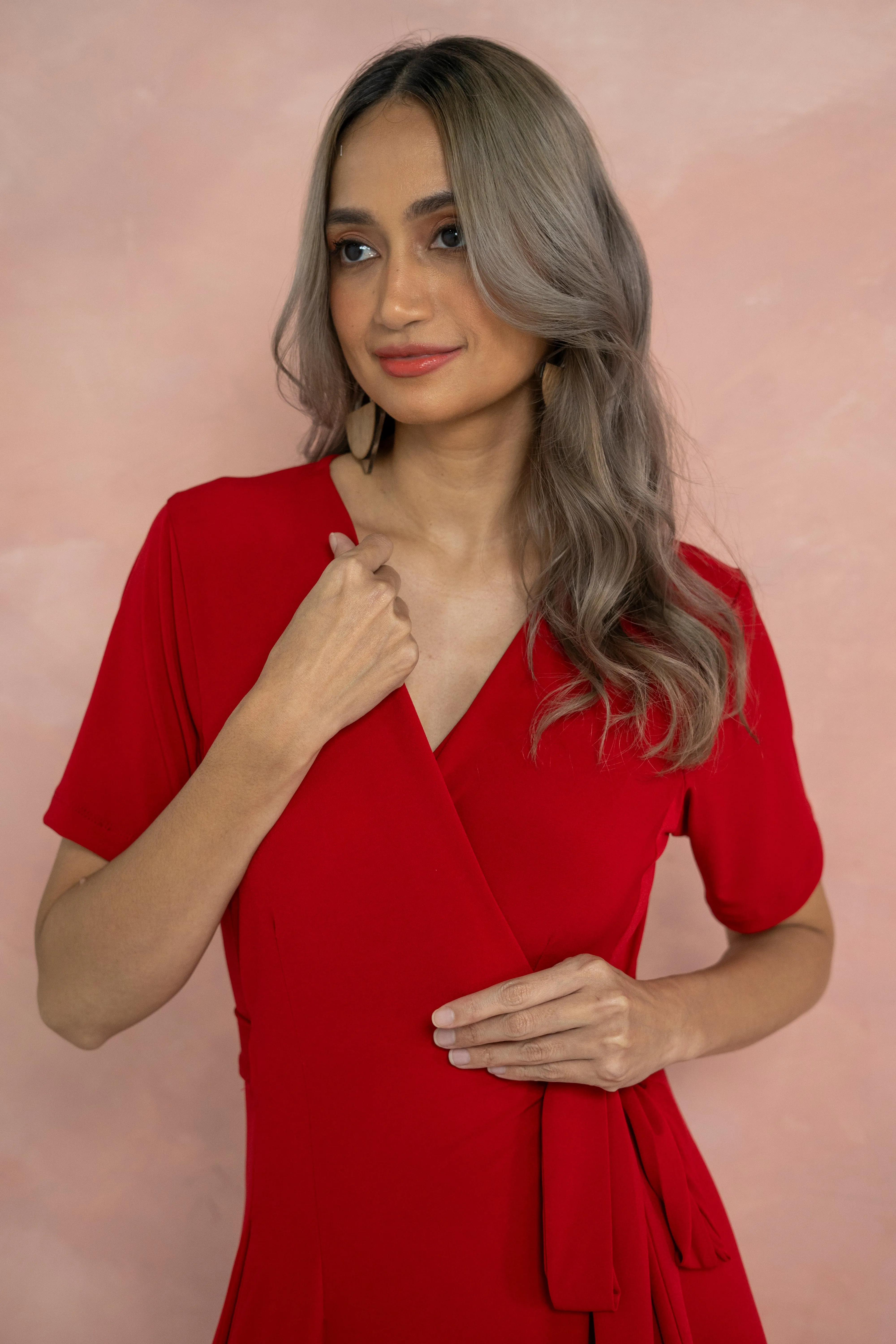 Scarlet Wrap Dress (Red)