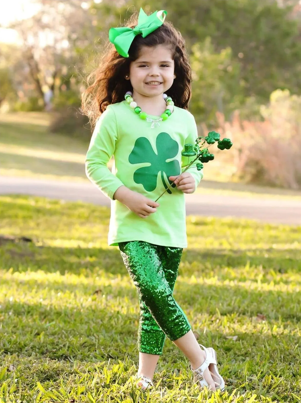 Shamrock Shimmer Sequin Legging Set