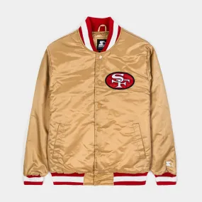 Shoe Palace Exclusive San Francisco 49ers 1980's Satin Bomber Mens Jacket (Gold)