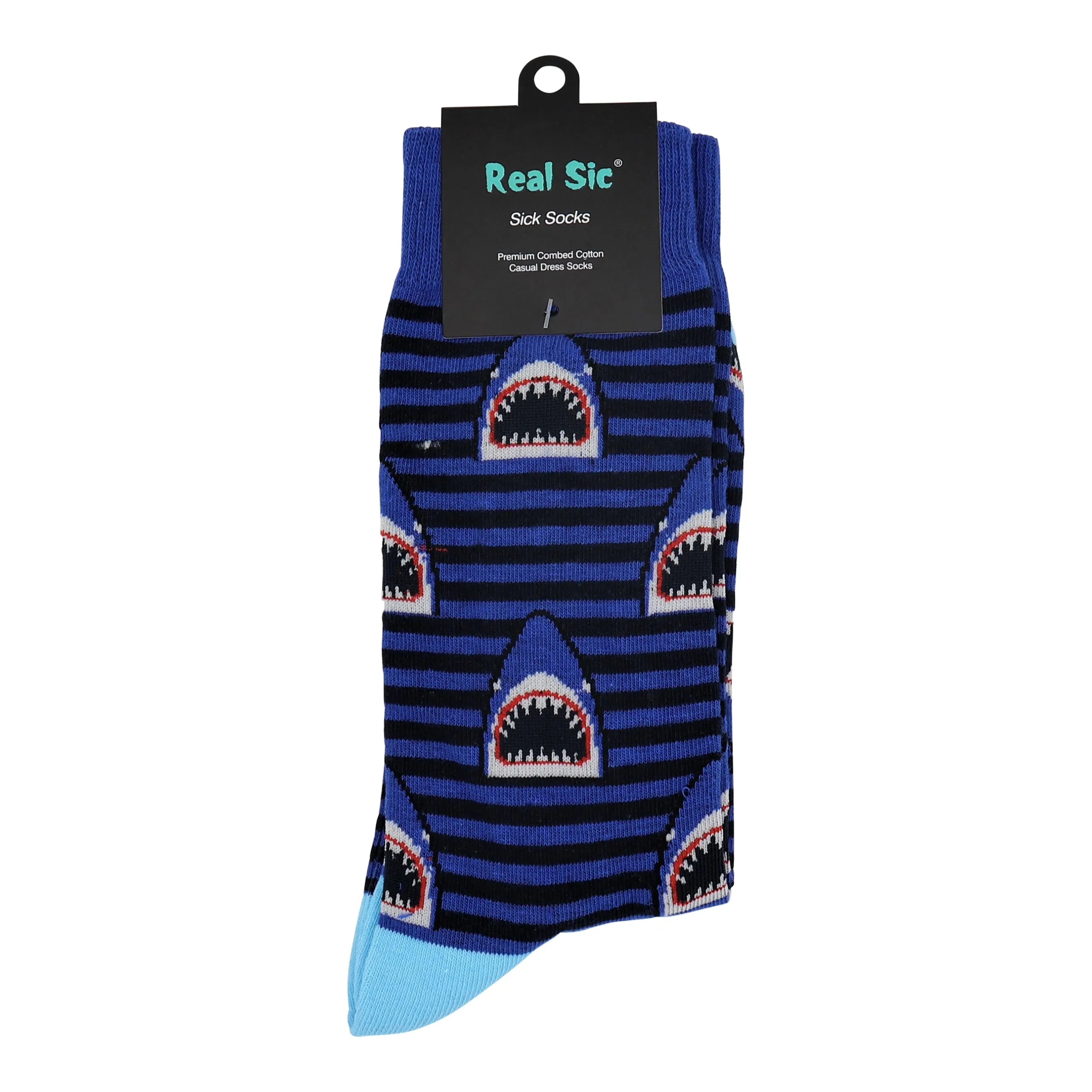 Sick Socks - Shady Sharks - Trippy Dress Socks For Men Women