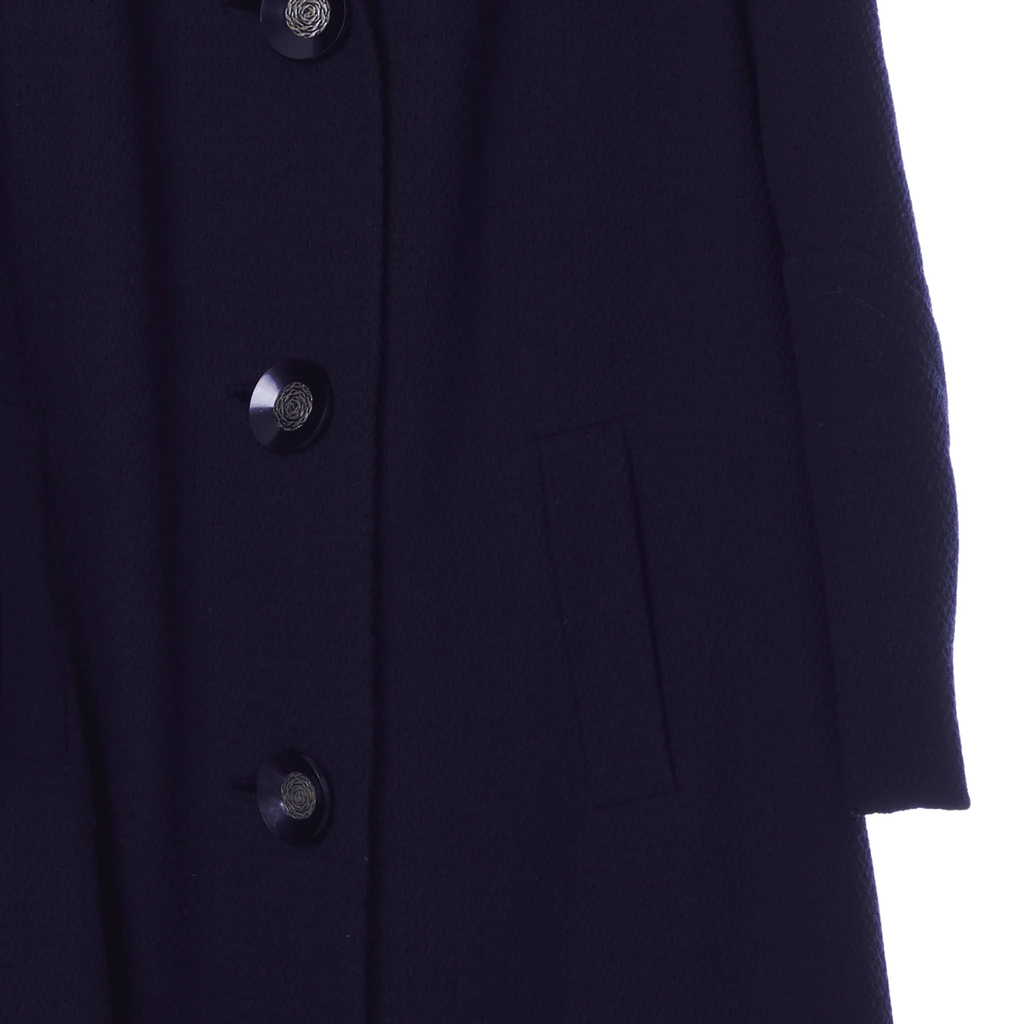 Sidwall Crepe Navy Long Sleeved Coat UK Size 16.