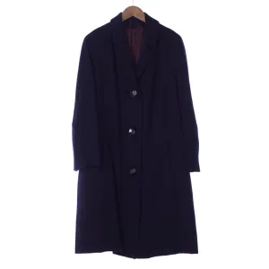 Sidwall Crepe Navy Long Sleeved Coat UK Size 16.