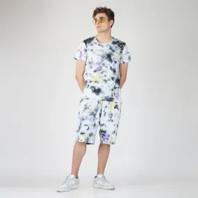 SLAY. Men's Tie Dye T shirt & Shorts Co-ord Set