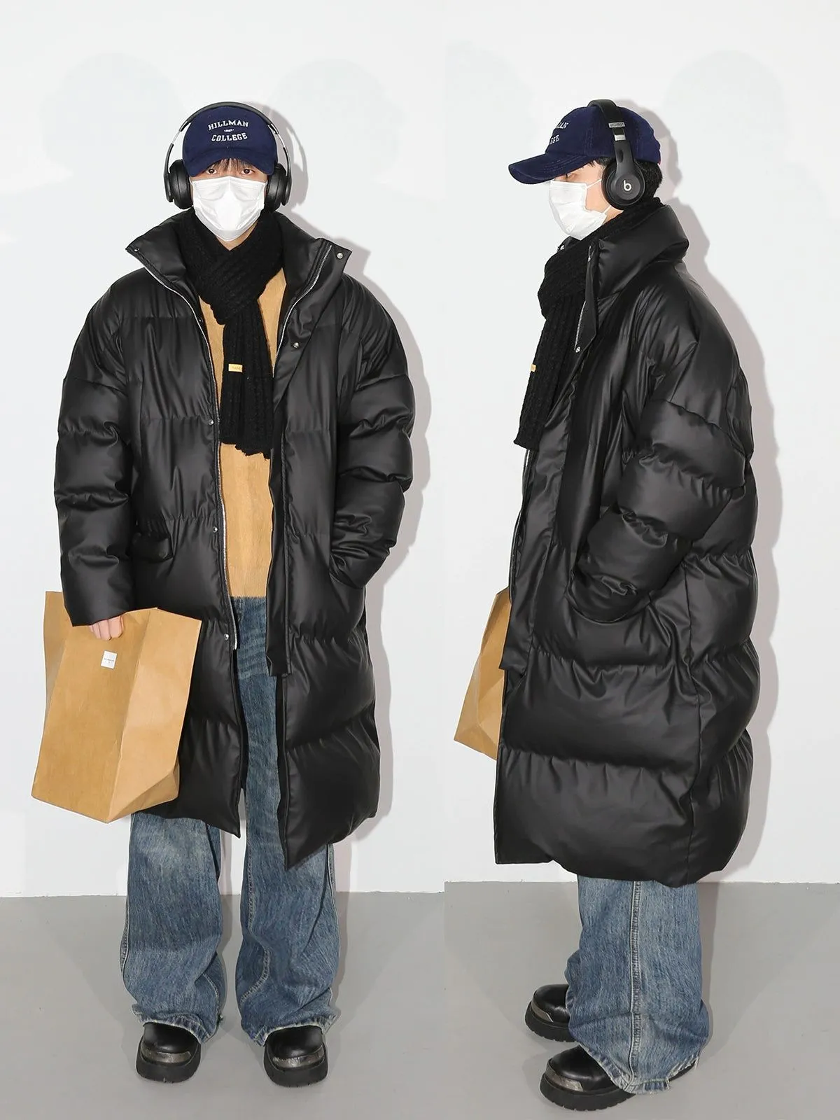 Sleek Puffer Long Coat