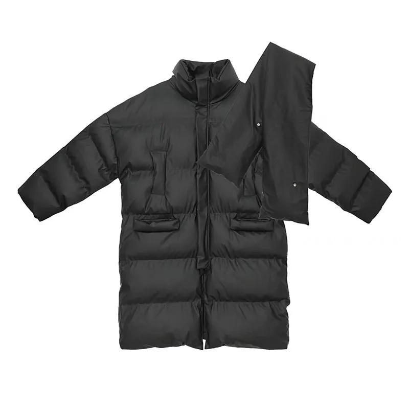 Sleek Puffer Long Coat