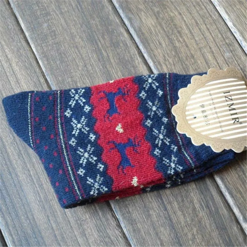 Snowflake Deer Socks