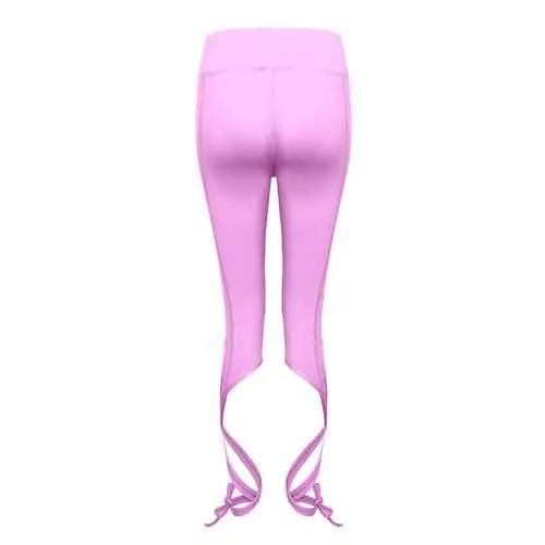 Soft Elastic Quick-dry Bandage Solid Color Tight Cropped Sport Yoga Pants For Women