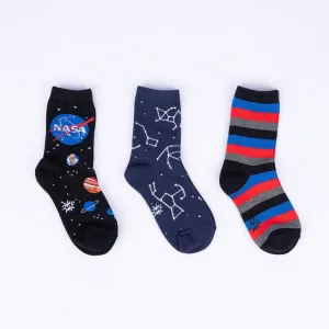 Solar System Kids Crew Socks - 3 Pack, Glow in the dark