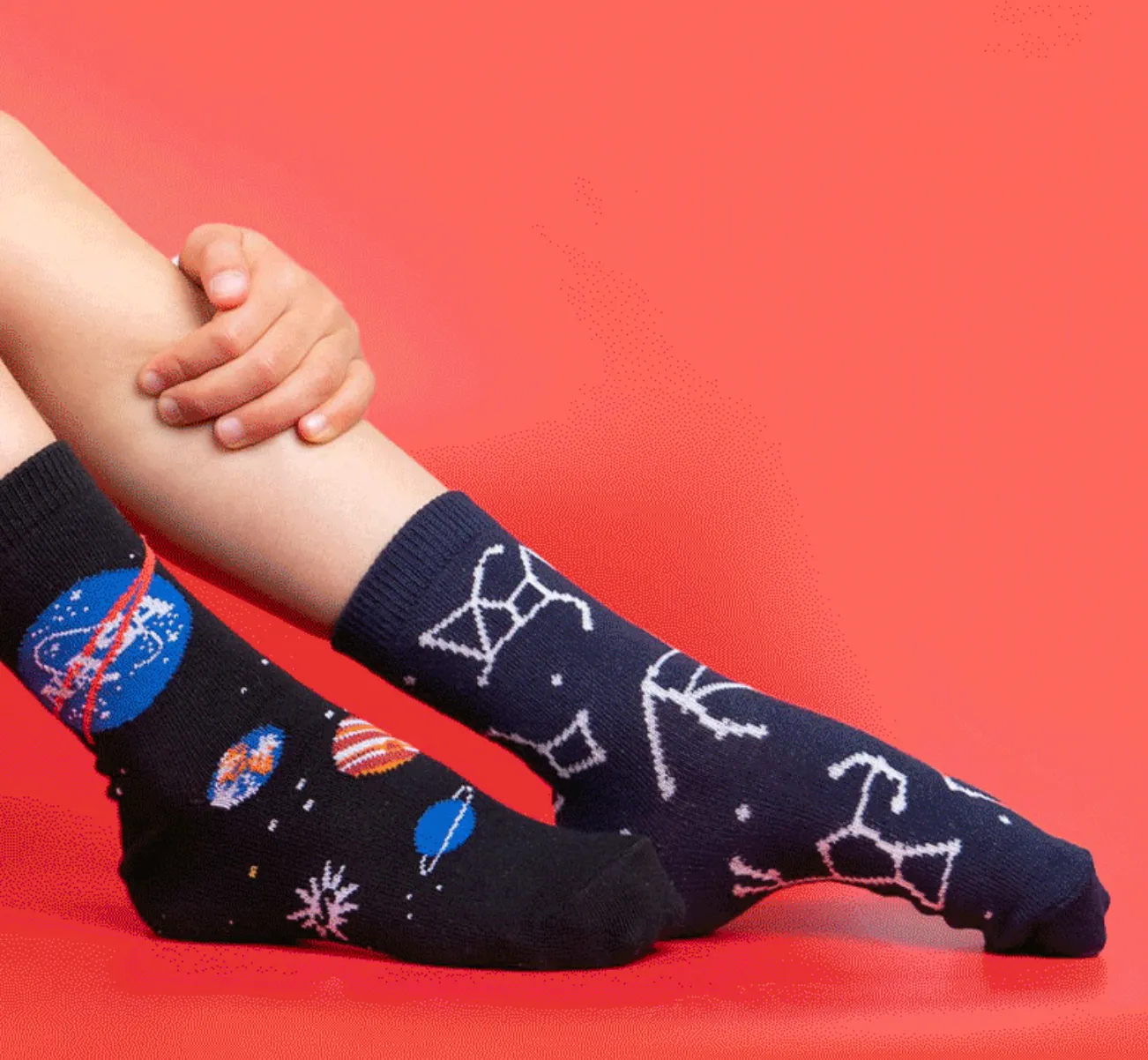 Solar System Kids Crew Socks - 3 Pack, Glow in the dark