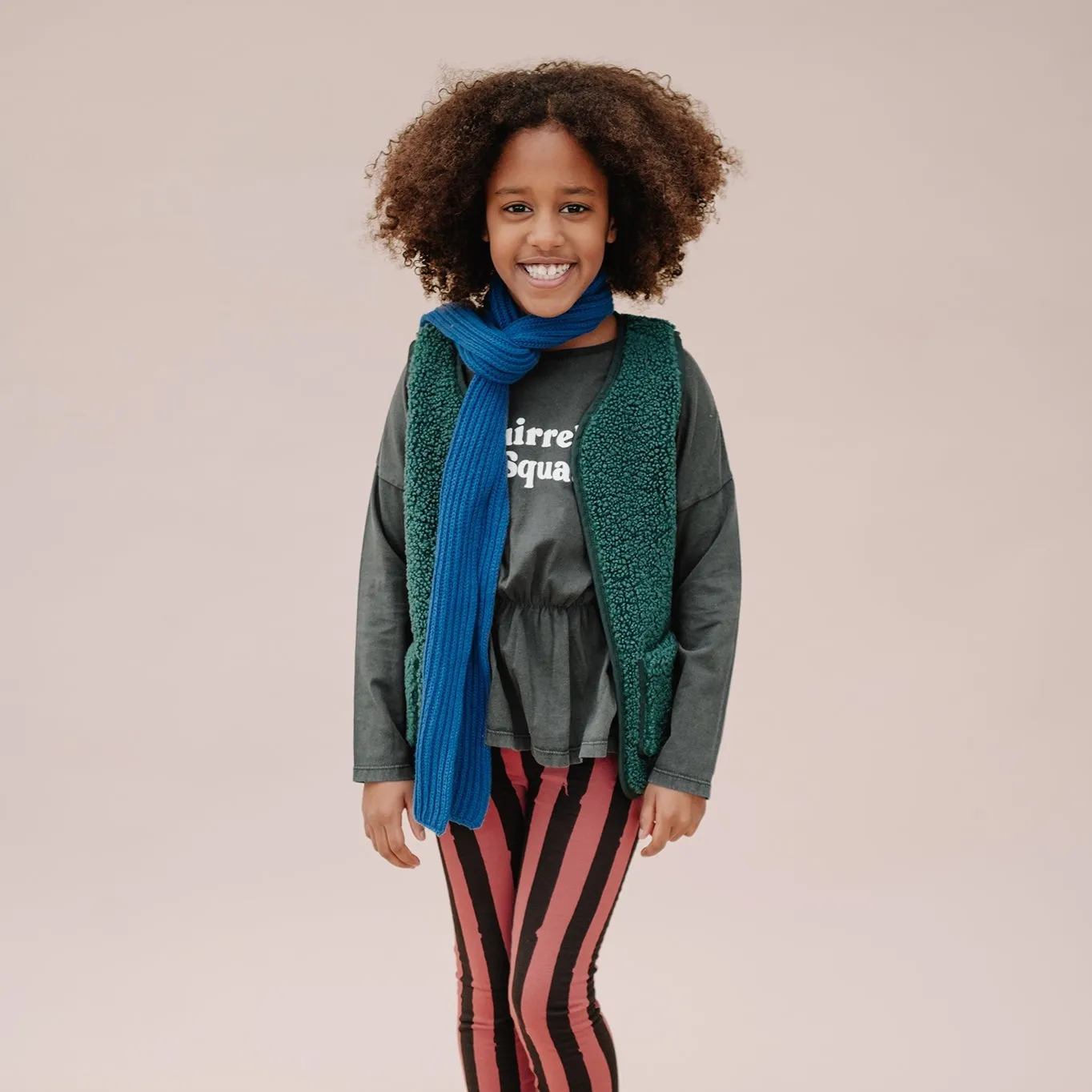 Sproet & Sprout Teddy Gilet | Smoke pine