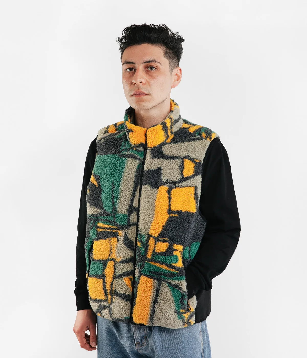 Stussy Block Sherpa Vest - Multi