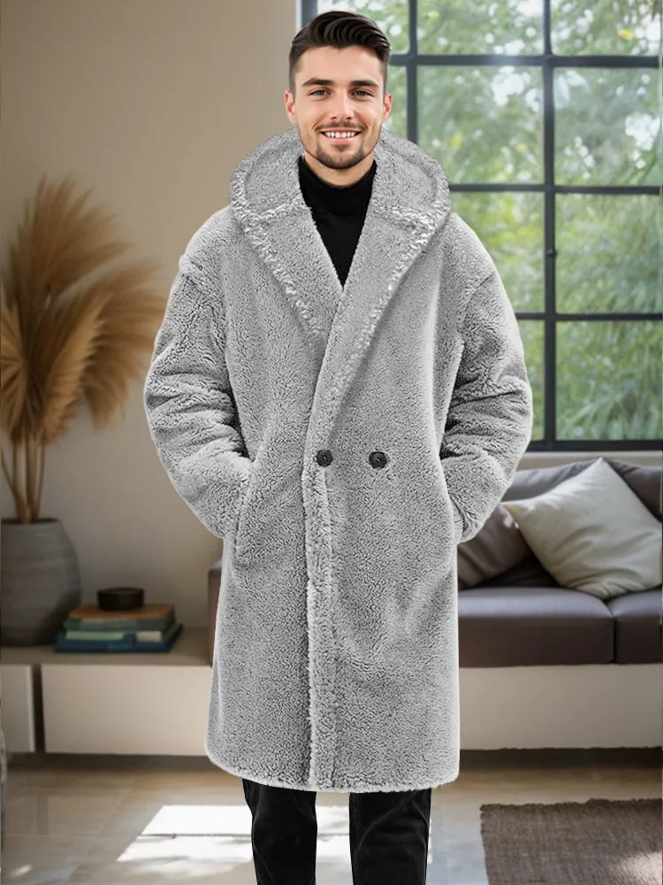 Stylish Thermal Fleece Hooded Coat