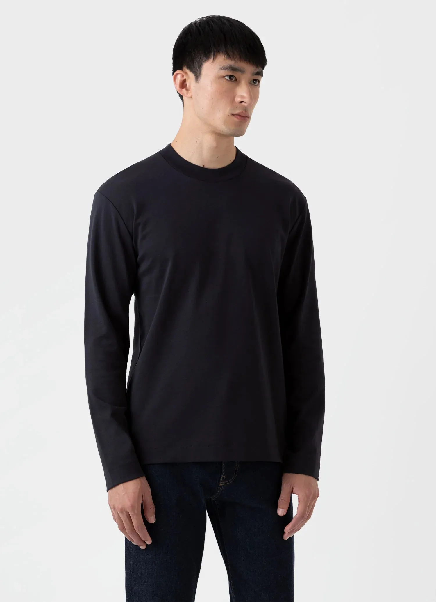 SUNSPEL Long Sleeve Heavyweight T-shirt - BLACK