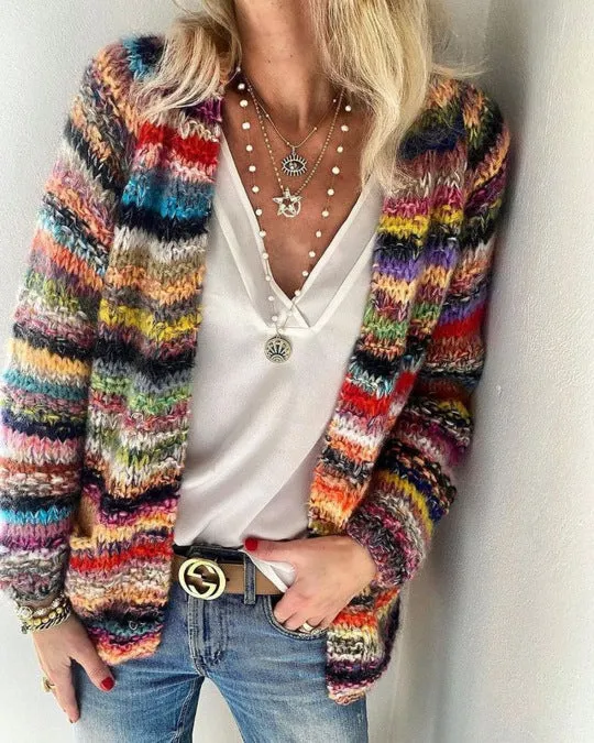 Sweater knitted cardigan thin coat loose coat women