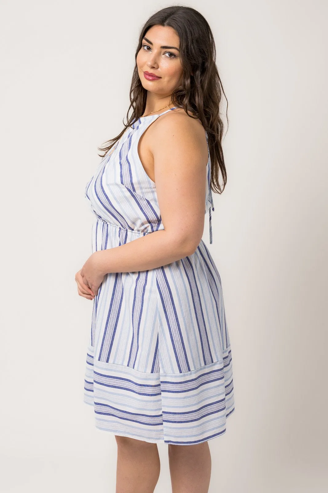 Sweetly Said Stripe Halter Dress