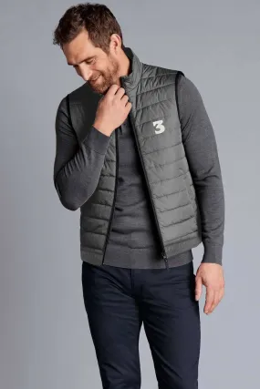 The Burnt Soul Men's 3 Embroidered Sleeveless Puffer Gilet