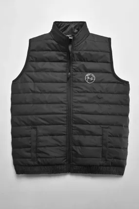 The Burnt Soul Men's Logo Embroidered Mendoza Sleeveless Puffer Gilet