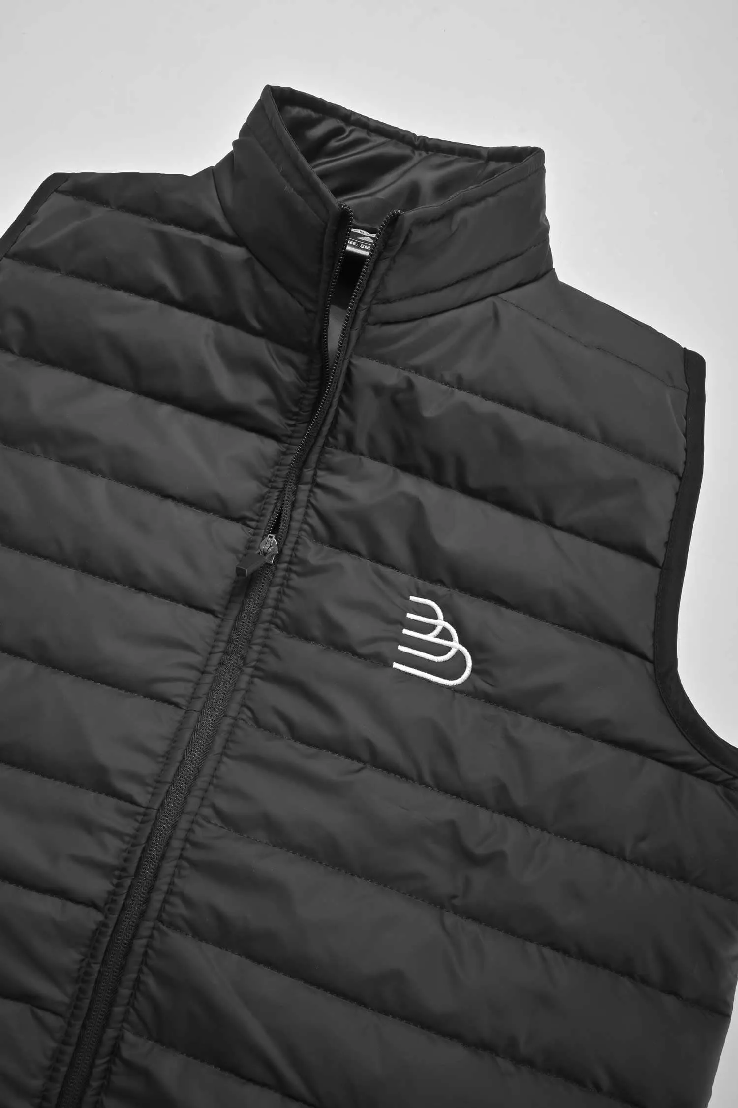 The Burnt Soul Men's Logo Embroidered Sleeveless Madrid Puffer Gilet