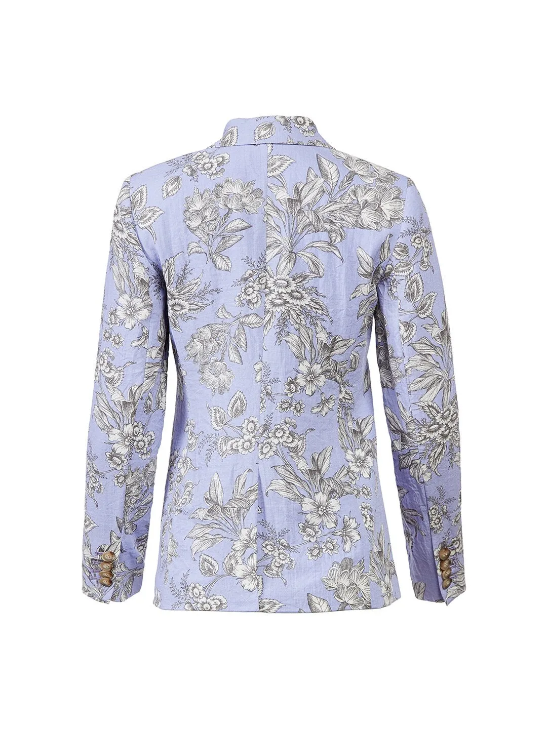 The Hutton Blazer in Tropical Toile in Delicate Peri