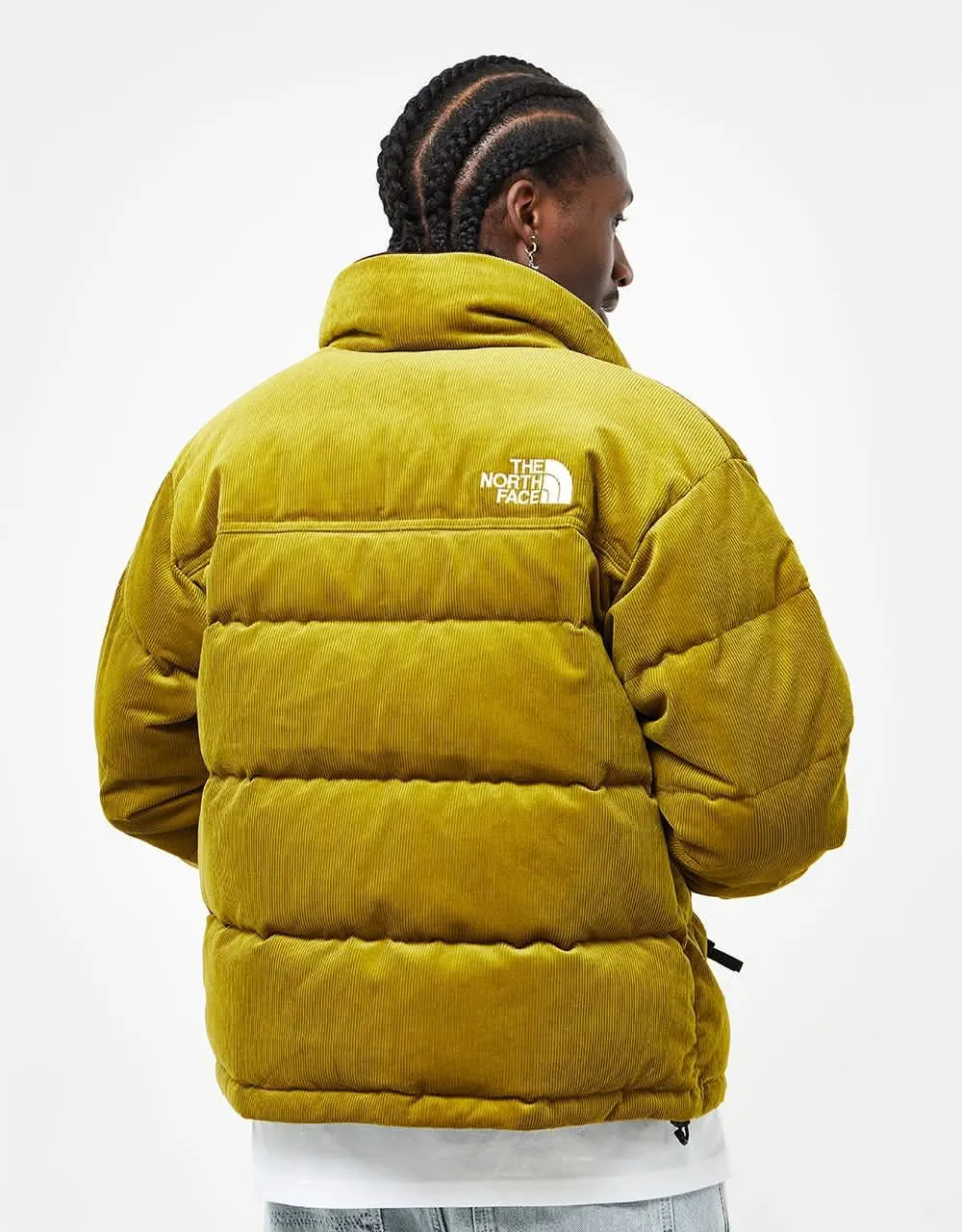 The North Face 92 Reversible Nuptse Jacket - Sulphur Moss/Coal Brown