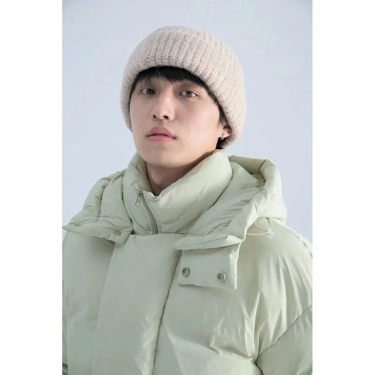 Thick Puffer Jacket In Solid Color