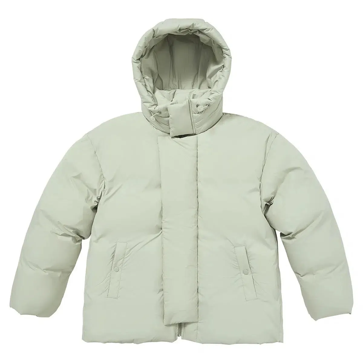 Thick Puffer Jacket In Solid Color