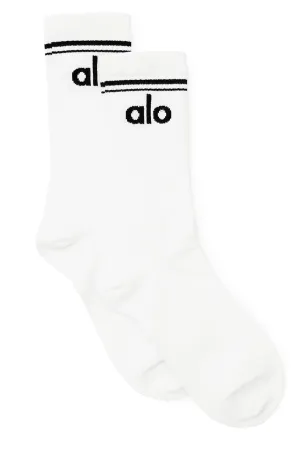 Unisex Throwback Sock - White/Black