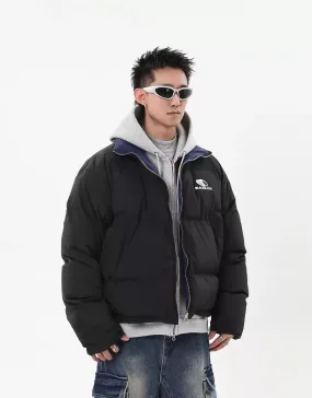 Versatile Zippered Puffer Jacket