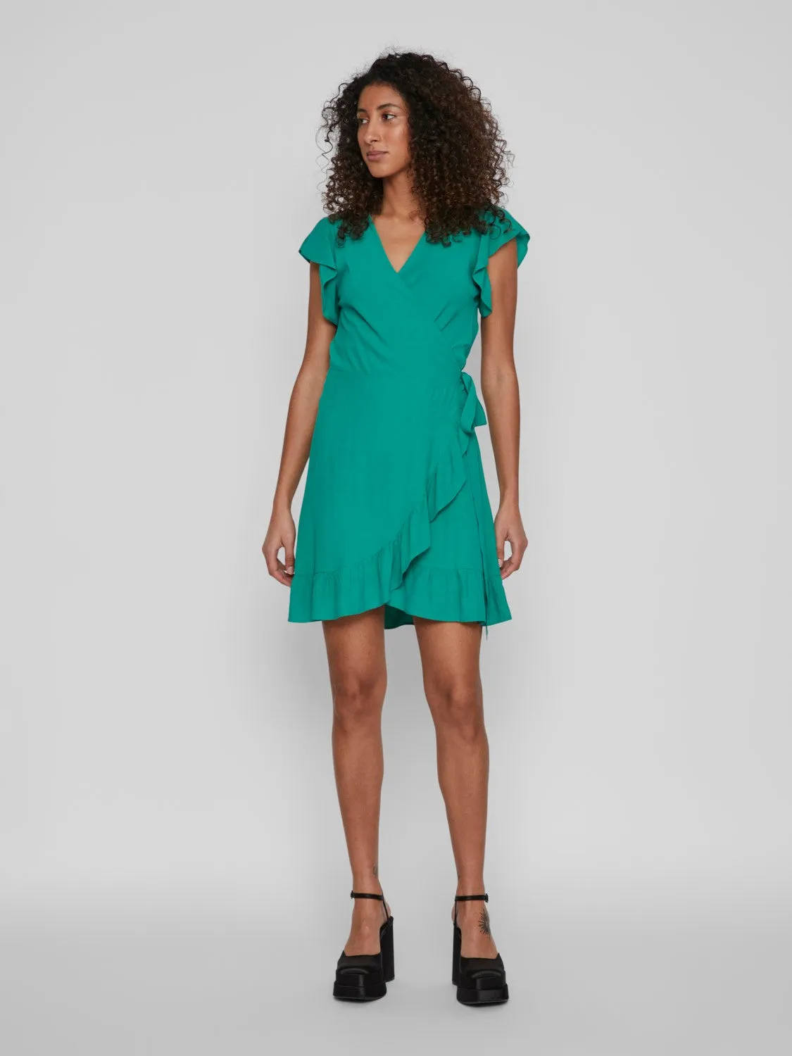 VIFINI WRAP S/S SHORT DRESS - NOOS