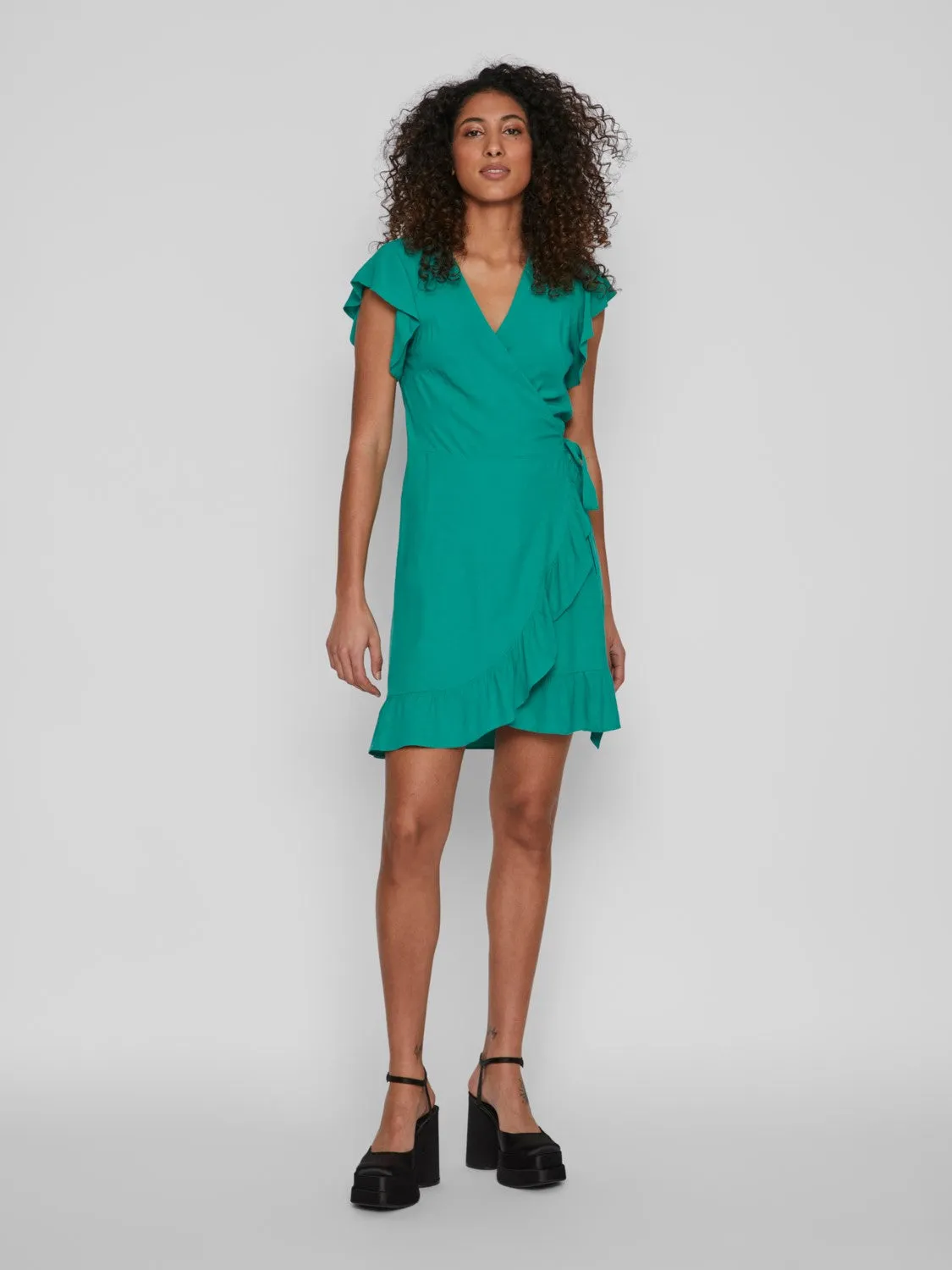 VIFINI WRAP S/S SHORT DRESS - NOOS