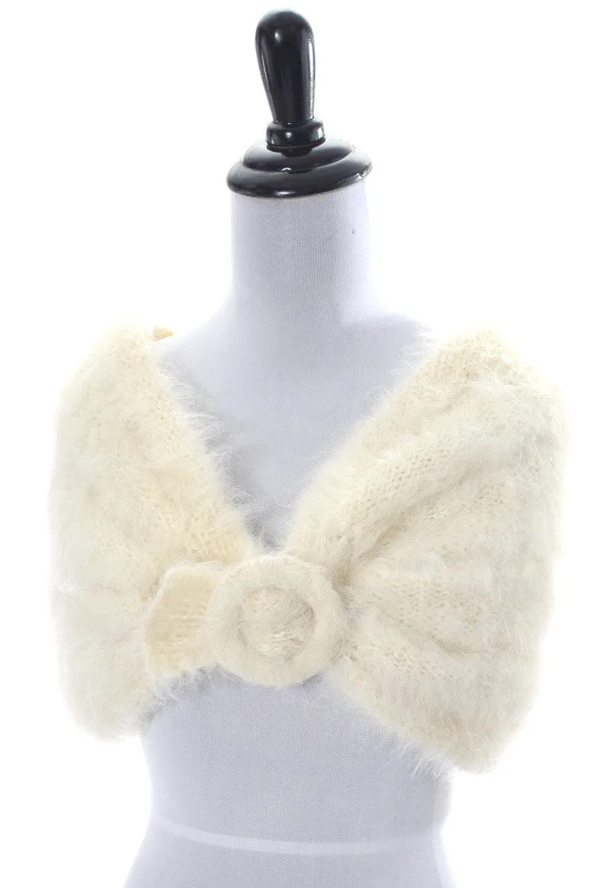 Vintage Cream Mohair Stole Wrap