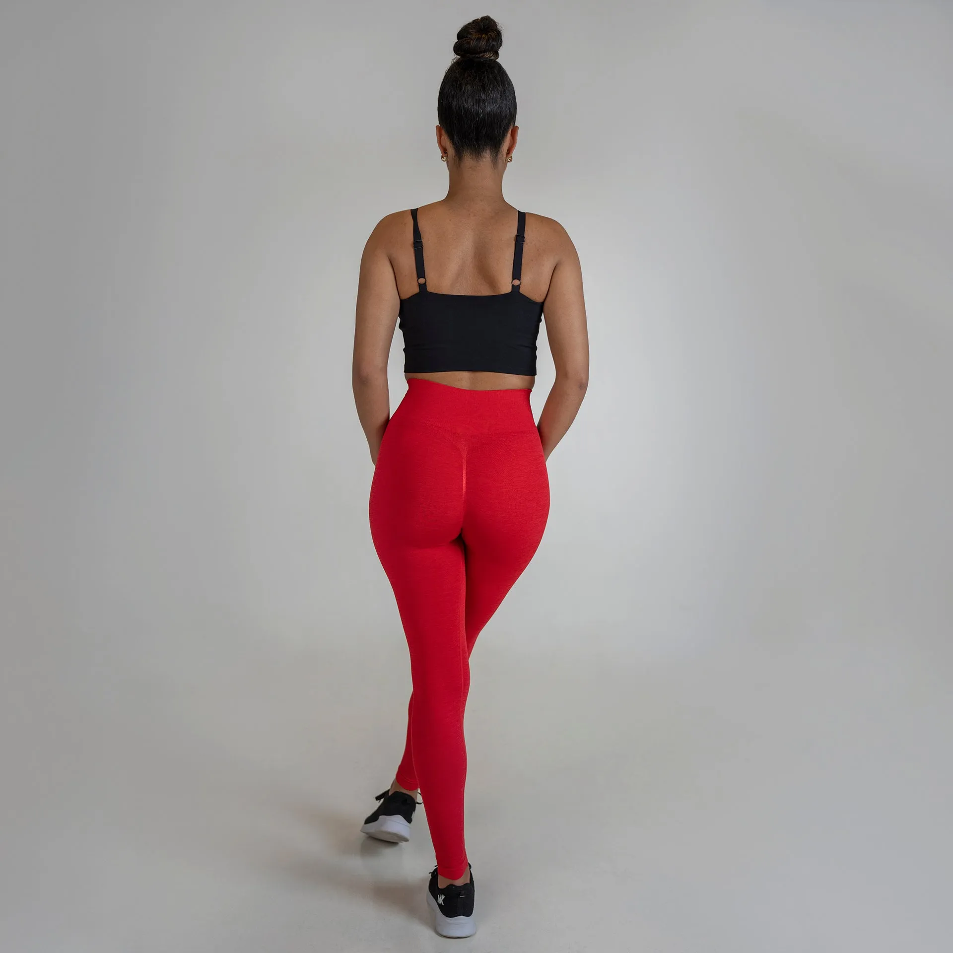 Vortex Leggings - Fiery Red (Scrunch)