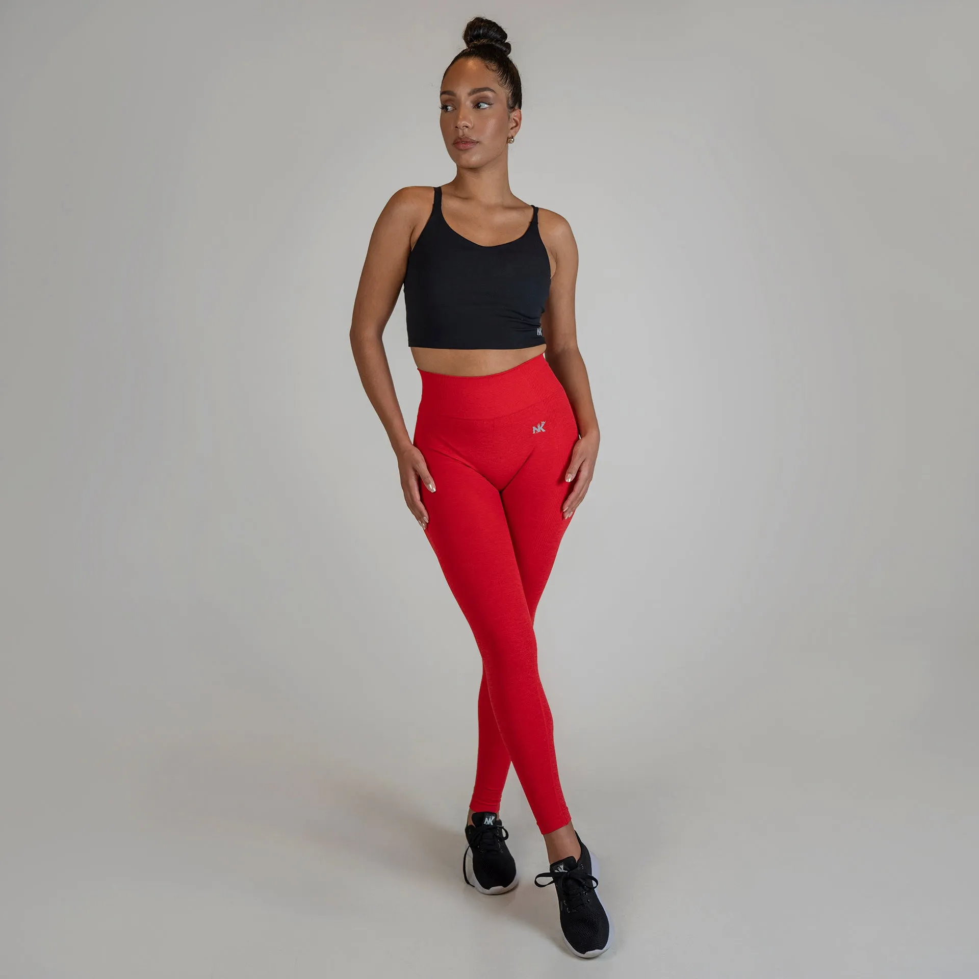 Vortex Leggings - Fiery Red (Scrunch)