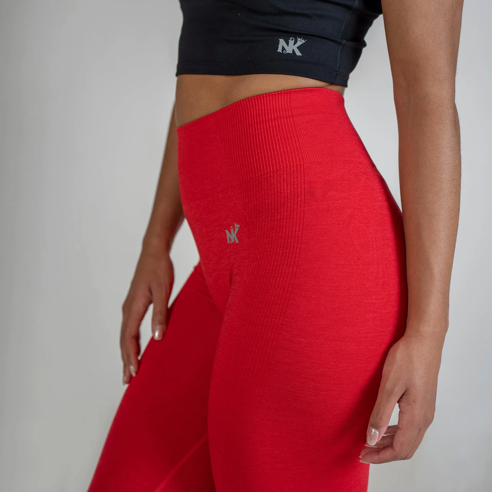 Vortex Leggings - Fiery Red (Scrunch)