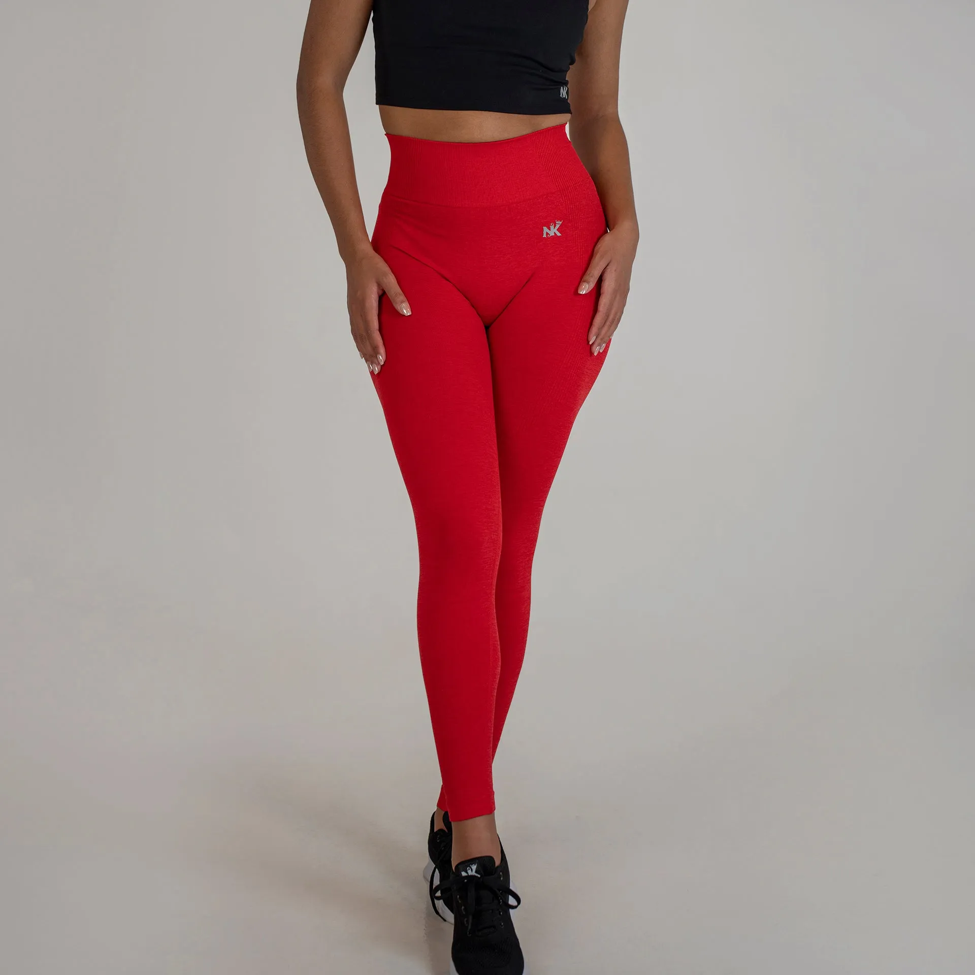 Vortex Leggings - Fiery Red (Scrunch)