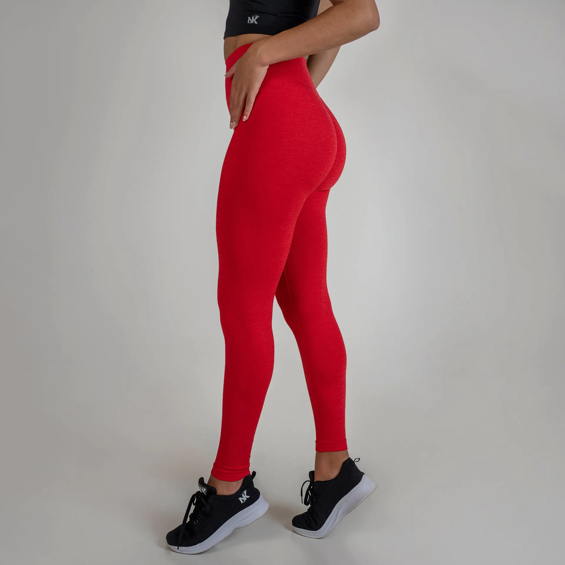 Vortex Leggings - Fiery Red (Scrunch)