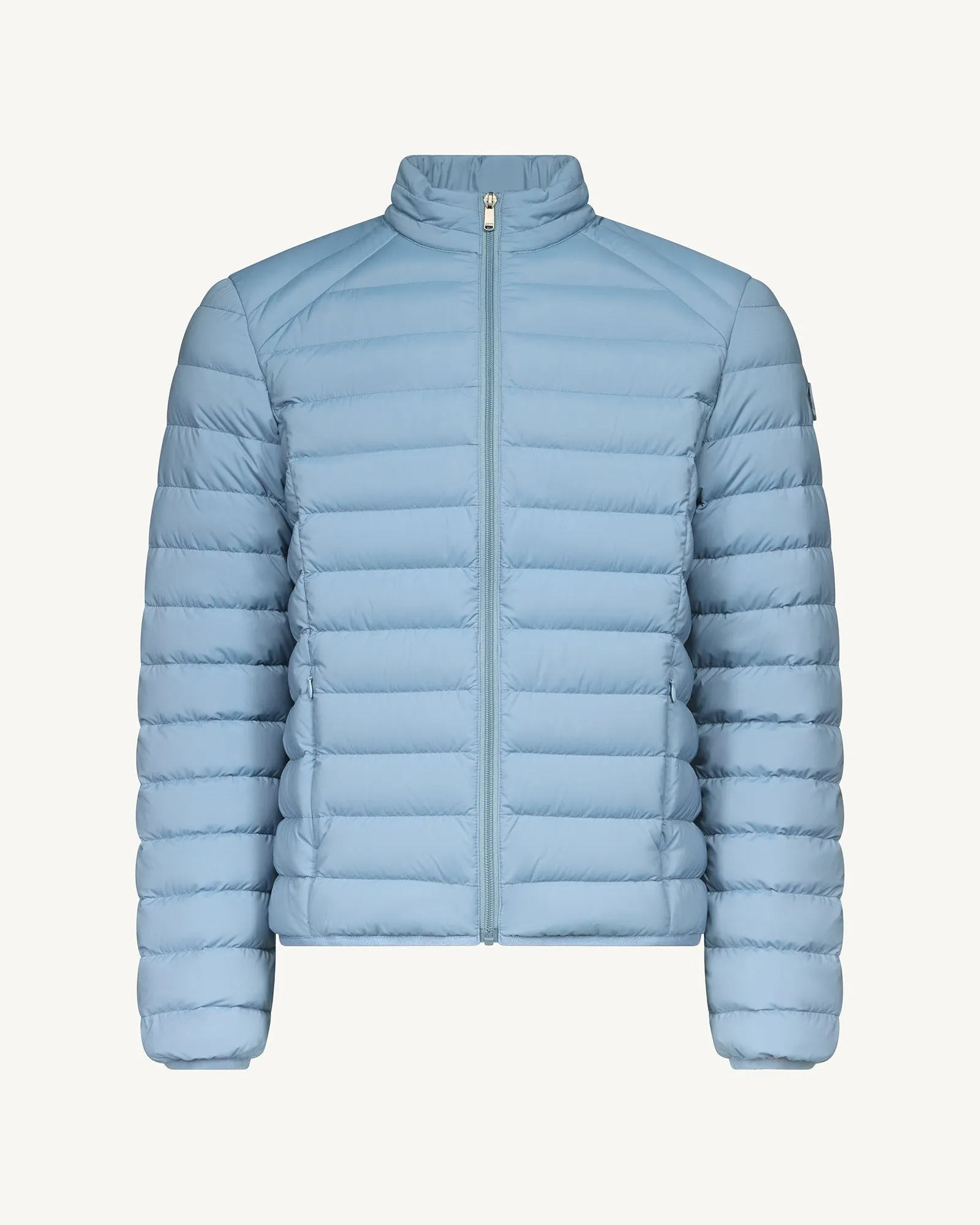 Washed blue Aragon lightweight stretch puffer jacket