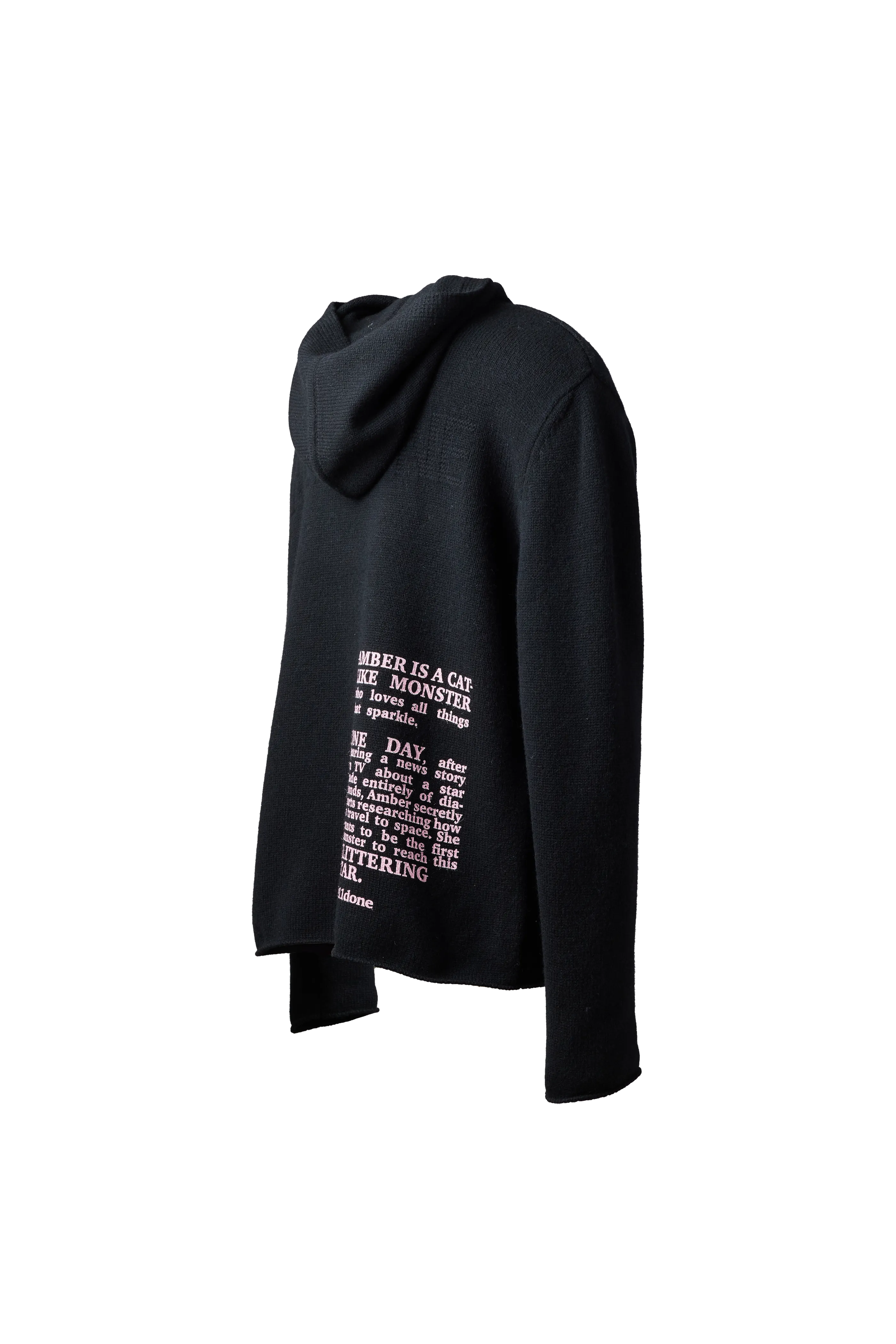 WE11DONE - Printed Knit Hoodie (Black)