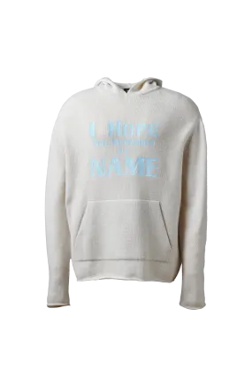 WE11DONE - Printed Knit Hoodie (Ivory)