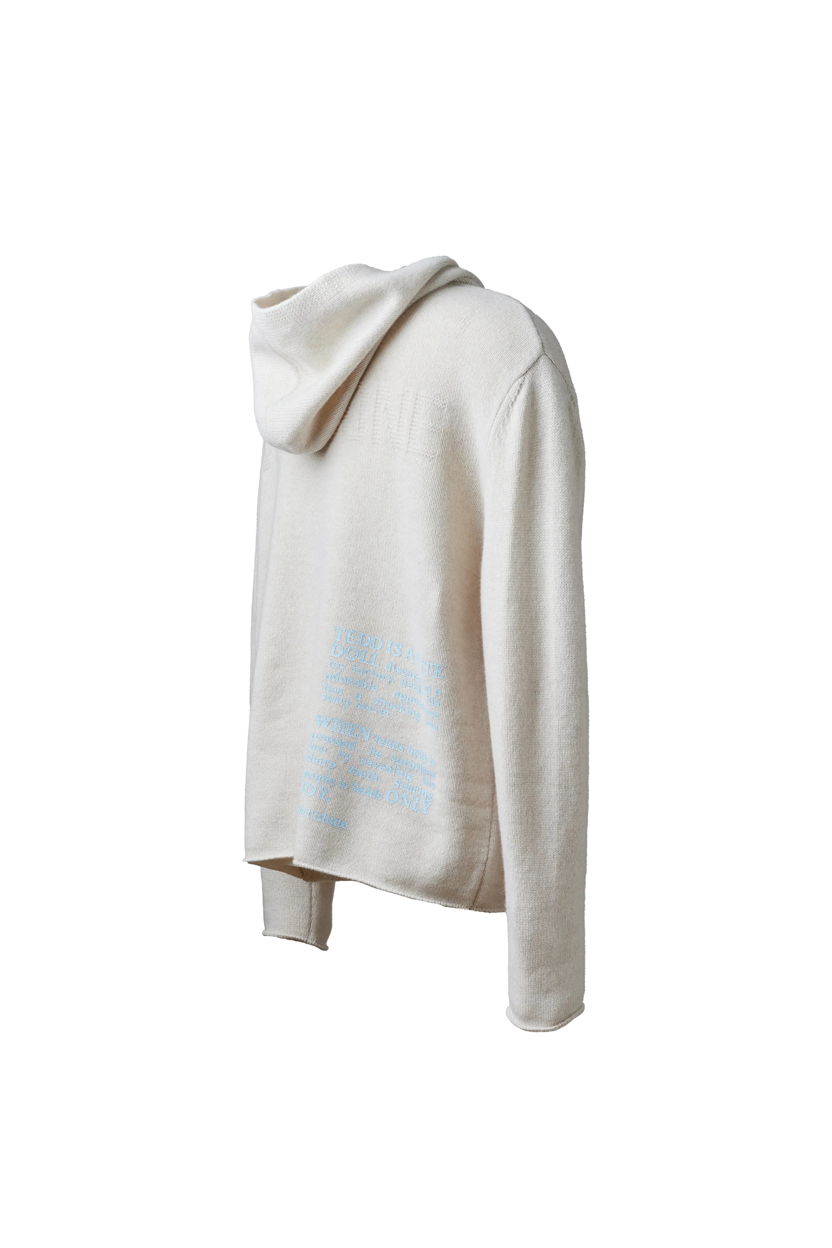 WE11DONE - Printed Knit Hoodie (Ivory)