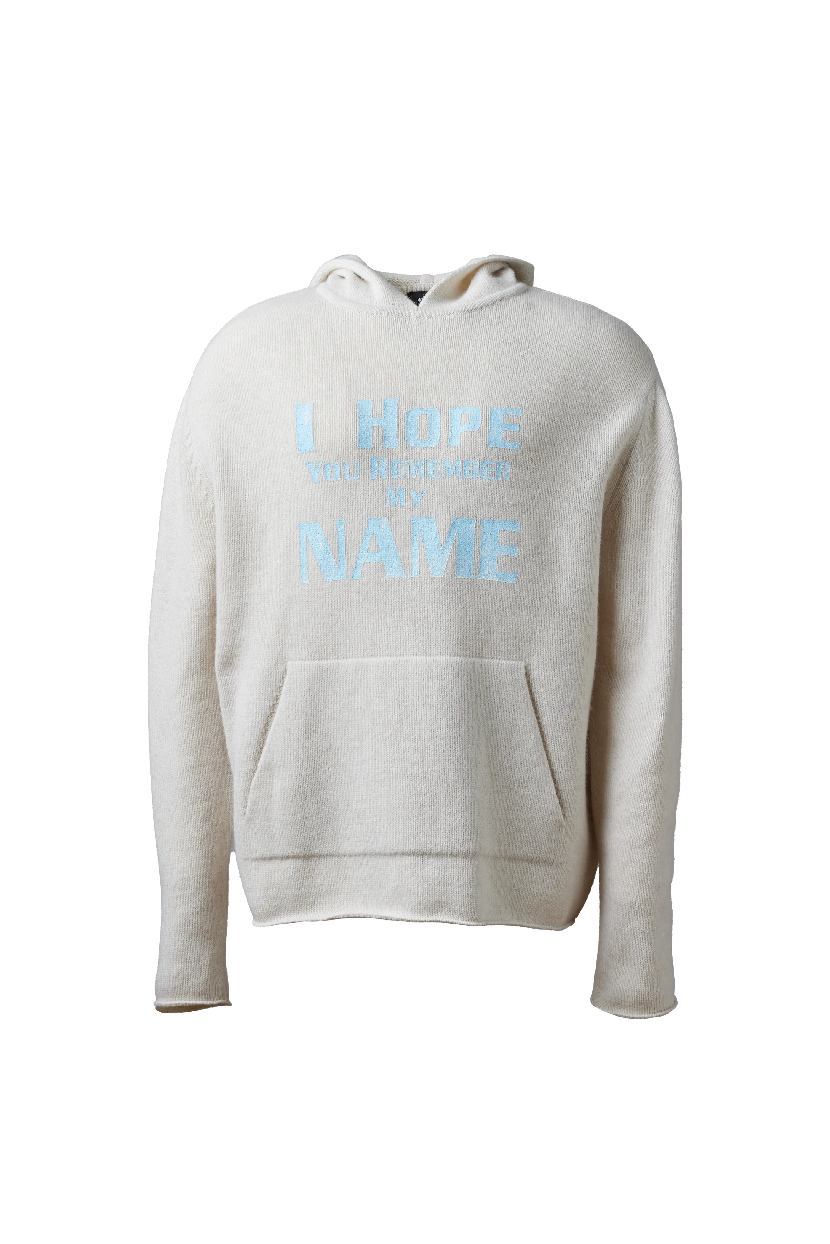 WE11DONE - Printed Knit Hoodie (Ivory)