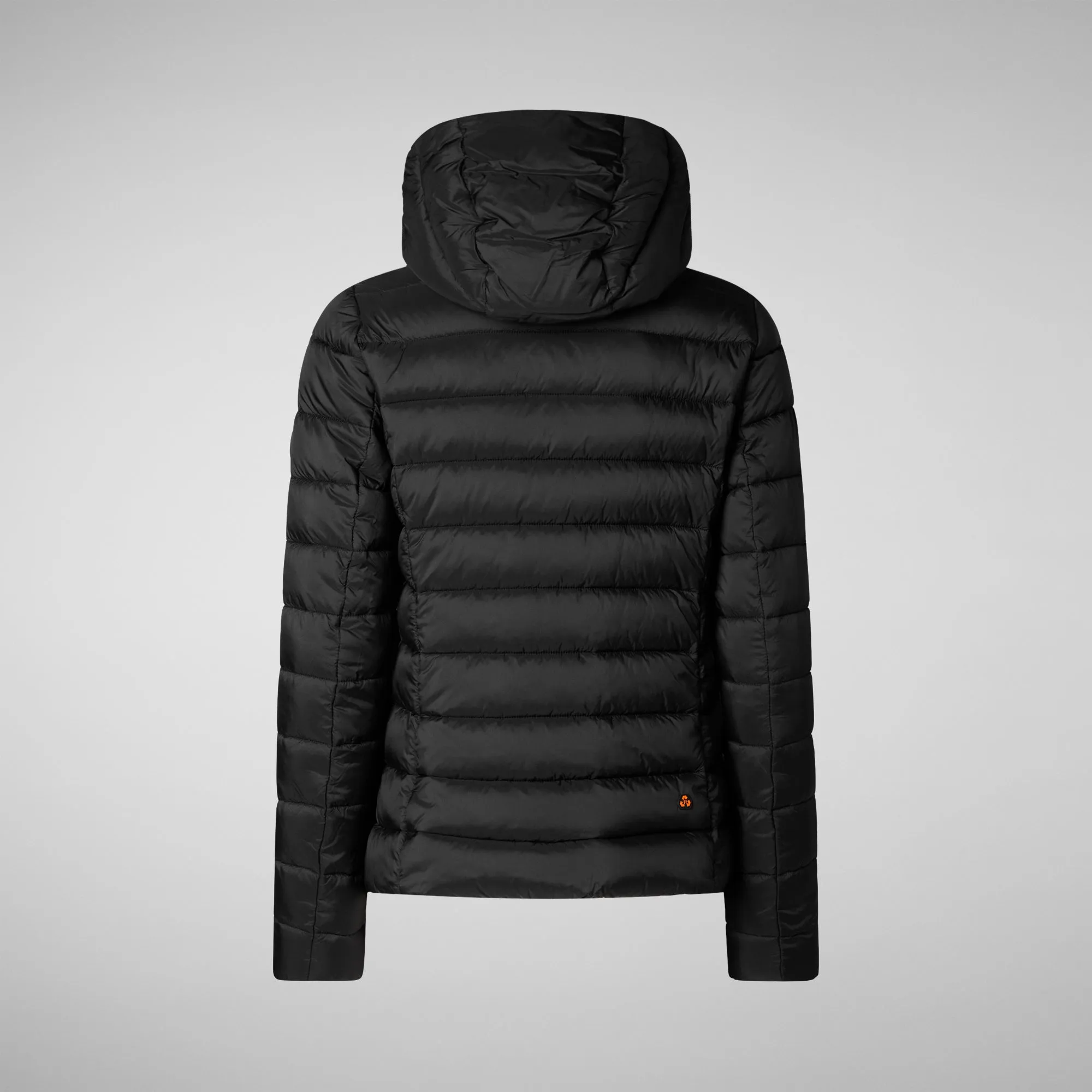 Women's Animal free Puffer Jacket Amelie with Detachable Hood in Black
