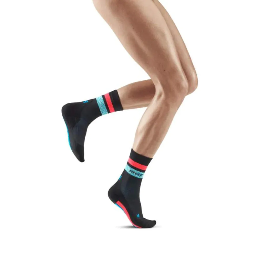 Womens CEP Mid Cut Socks Compression Miami Vibe's 80's