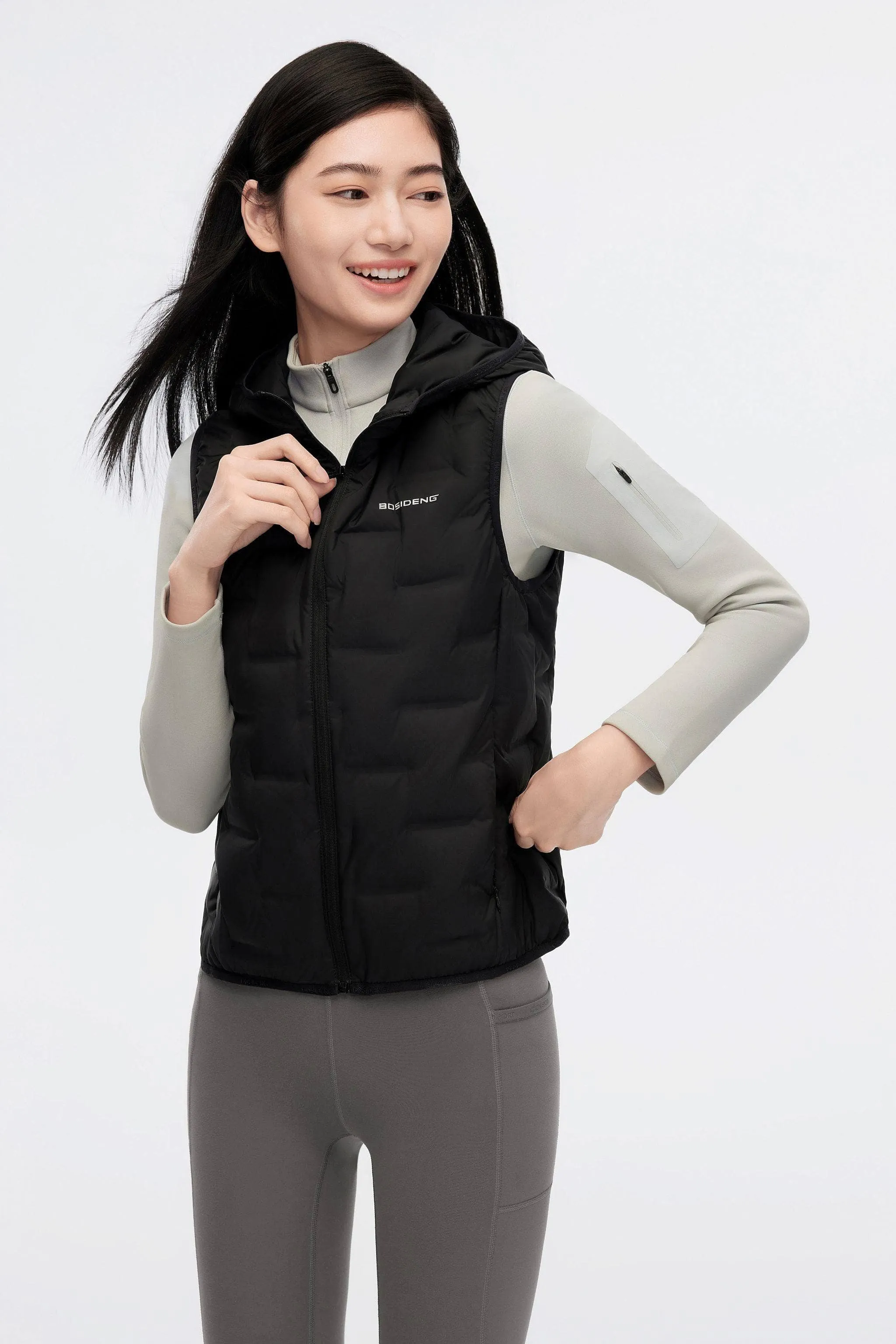 Women's Goose Down Hooded Gilet 1032