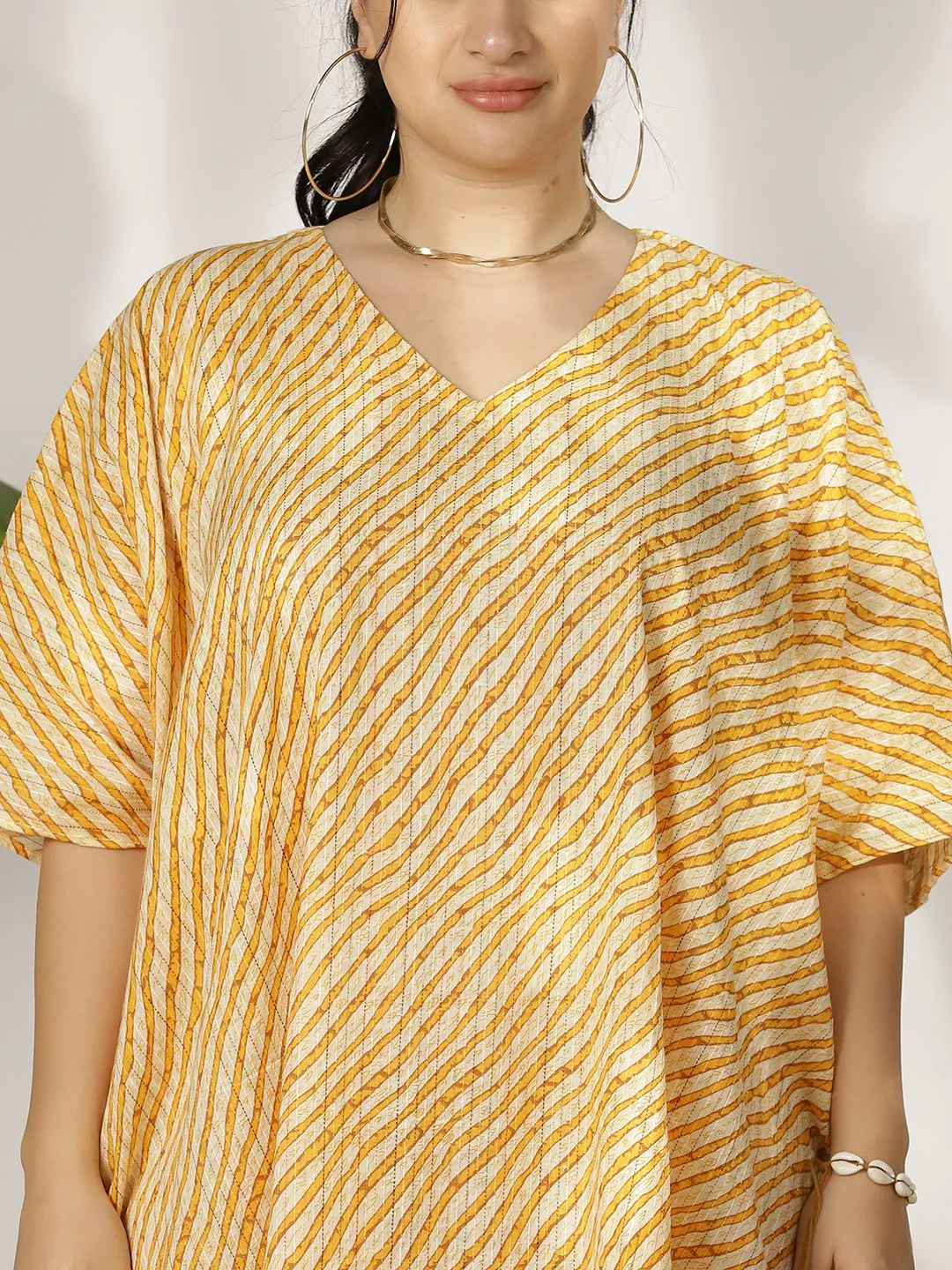 YellowStripes Cotton LoungeDress